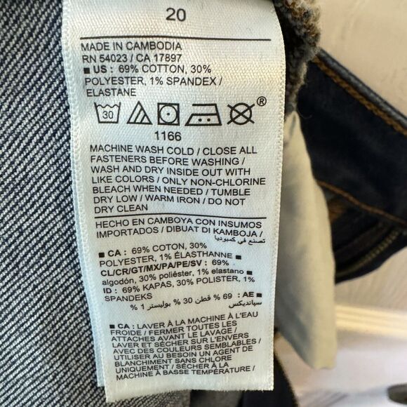 Old Navy Kicker Bootcut Jeans Mid Rise Dark Wash Denim Stretch Size 20 NWT - Picture 9 of 10